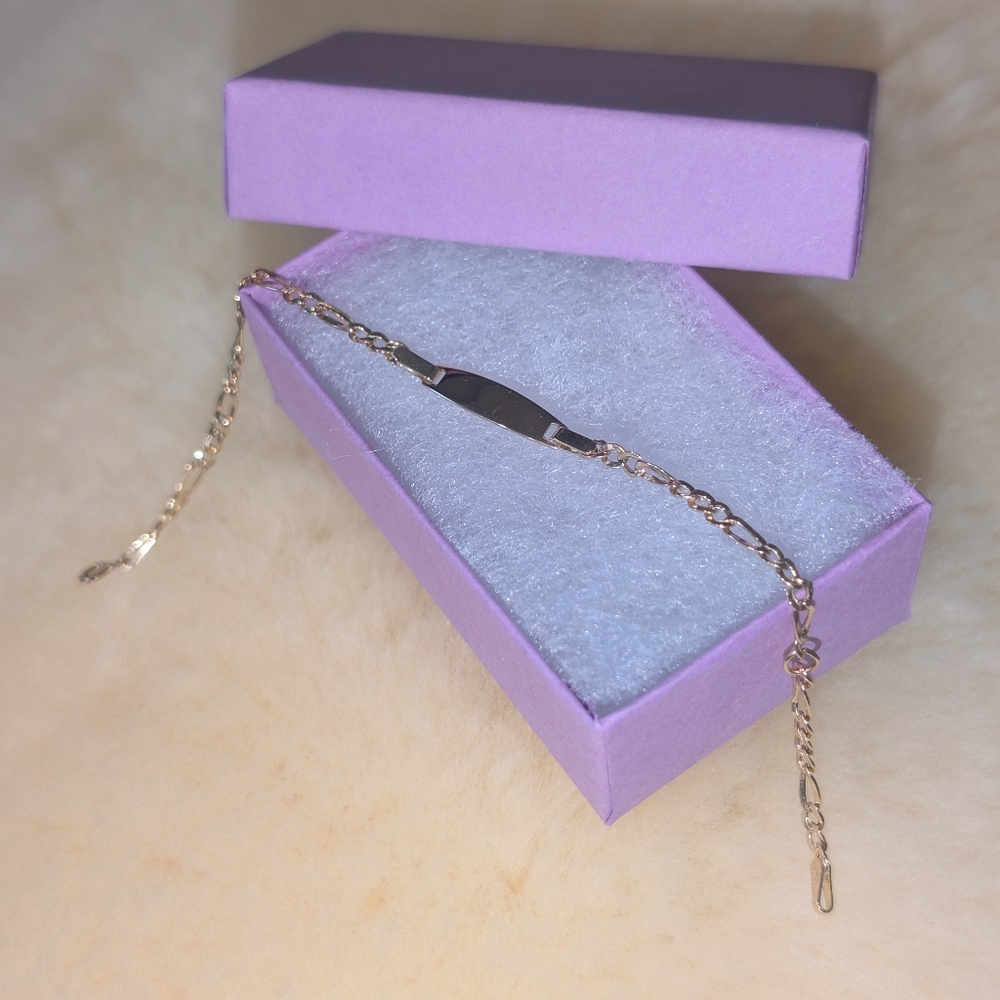 SOLD 🔴 Real 18K Saudi Gold Figaro Bracelet Sz 5.5-6